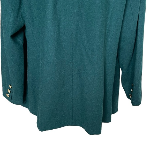 Jessica London Women’s Double Breasted Wool Blazer Coat Plus Size 20 Green - Picture 6 of 8